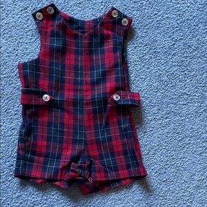 Plaid Sleeveless Baby Romper